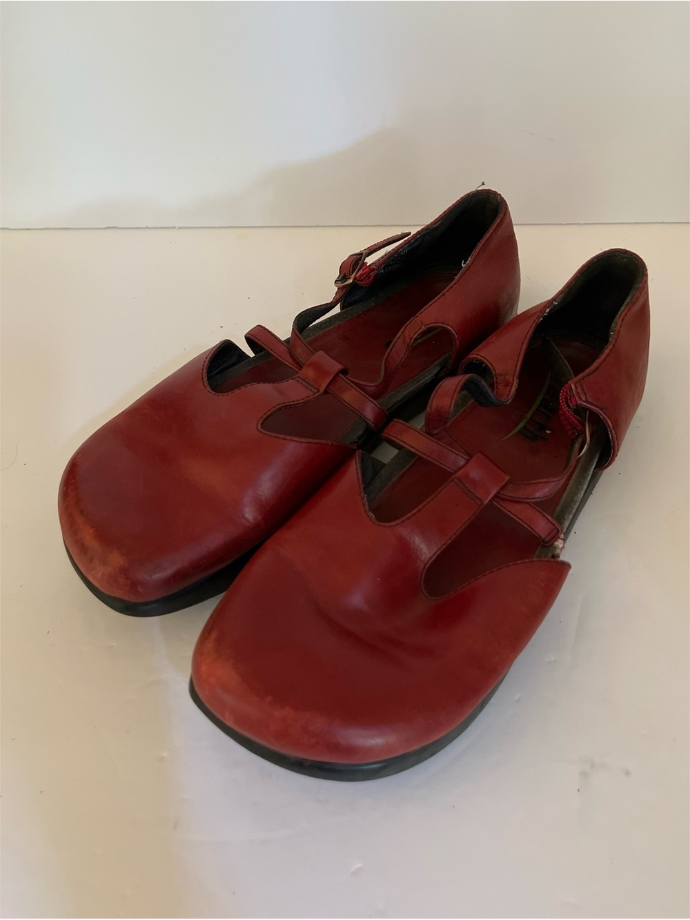 Earth Red Leather Mary Jane Flats Women’s Size 8.5
